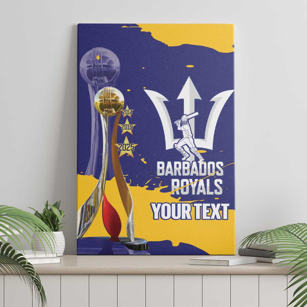 Barbados Royals Cricket Custom Canvas Wall Art 3rd Champions Trophy Proud - Blue - Wonder Print Shop
