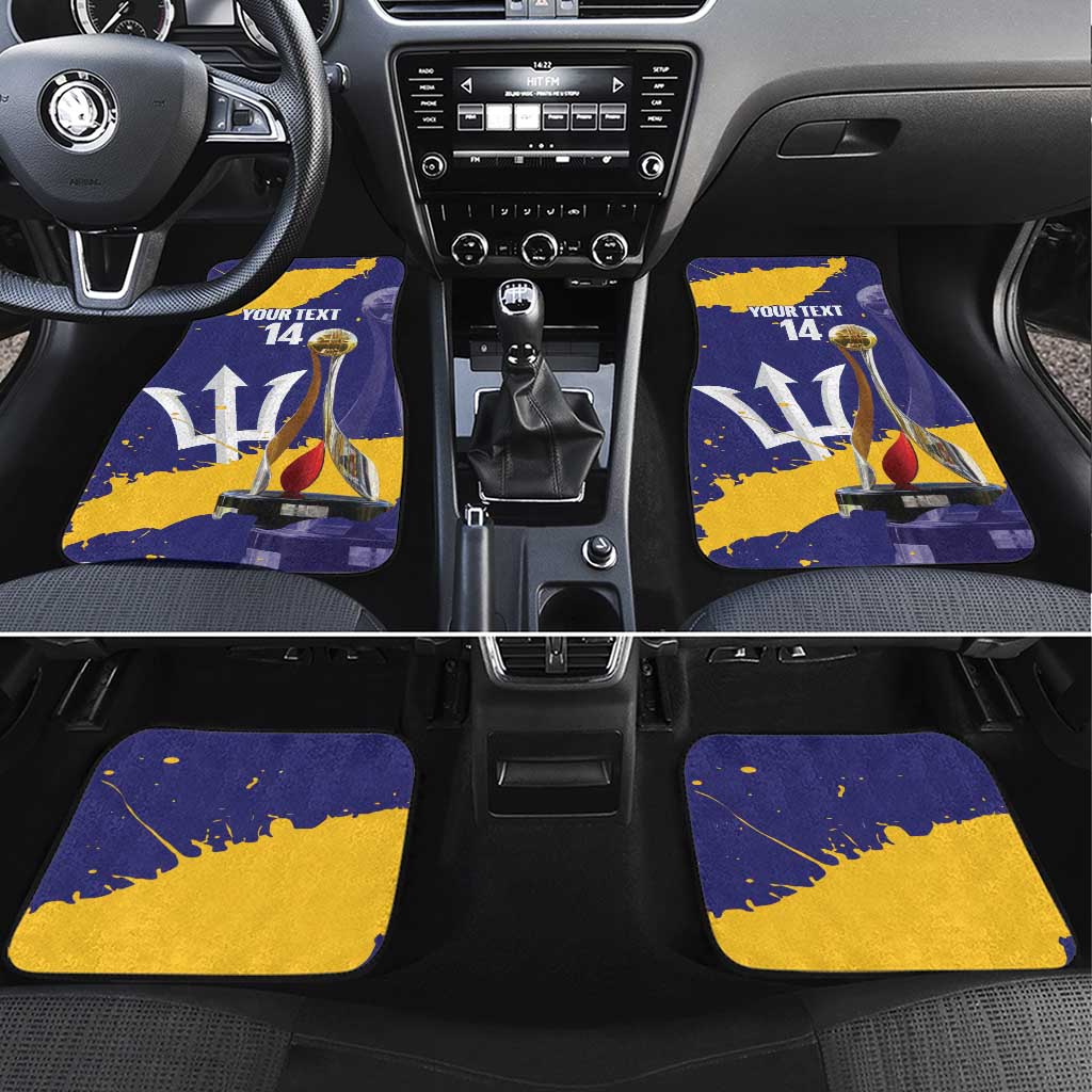 Barbados Royals Cricket Custom Car Mats 3rd Champions Trophy Proud - Blue - Wonder Print Shop