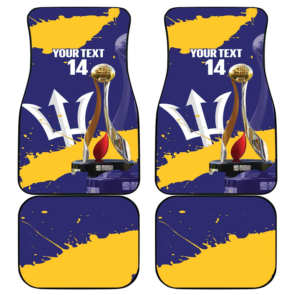 Barbados Royals Cricket Custom Car Mats 3rd Champions Trophy Proud - Blue - Wonder Print Shop