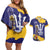 Barbados Royals Cricket Custom Couples Matching Off Shoulder Short Dress and Hawaiian Shirt 3rd Champions Trophy Proud - Blue - Wonder Print Shop
