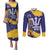 Barbados Royals Cricket Custom Couples Matching Puletasi and Long Sleeve Button Shirt 3rd Champions Trophy Proud - Blue - Wonder Print Shop