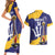 Barbados Royals Cricket Custom Couples Matching Short Sleeve Bodycon Dress and Hawaiian Shirt 3rd Champions Trophy Proud - Blue - Wonder Print Shop