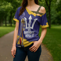 Barbados Royals Cricket Custom Cross Shoulder Shirt 3rd Champions Trophy Proud - Blue - Wonder Print Shop