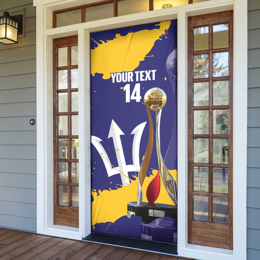 Barbados Royals Cricket Custom Door Cover 3rd Champions Trophy Proud - Blue - Wonder Print Shop