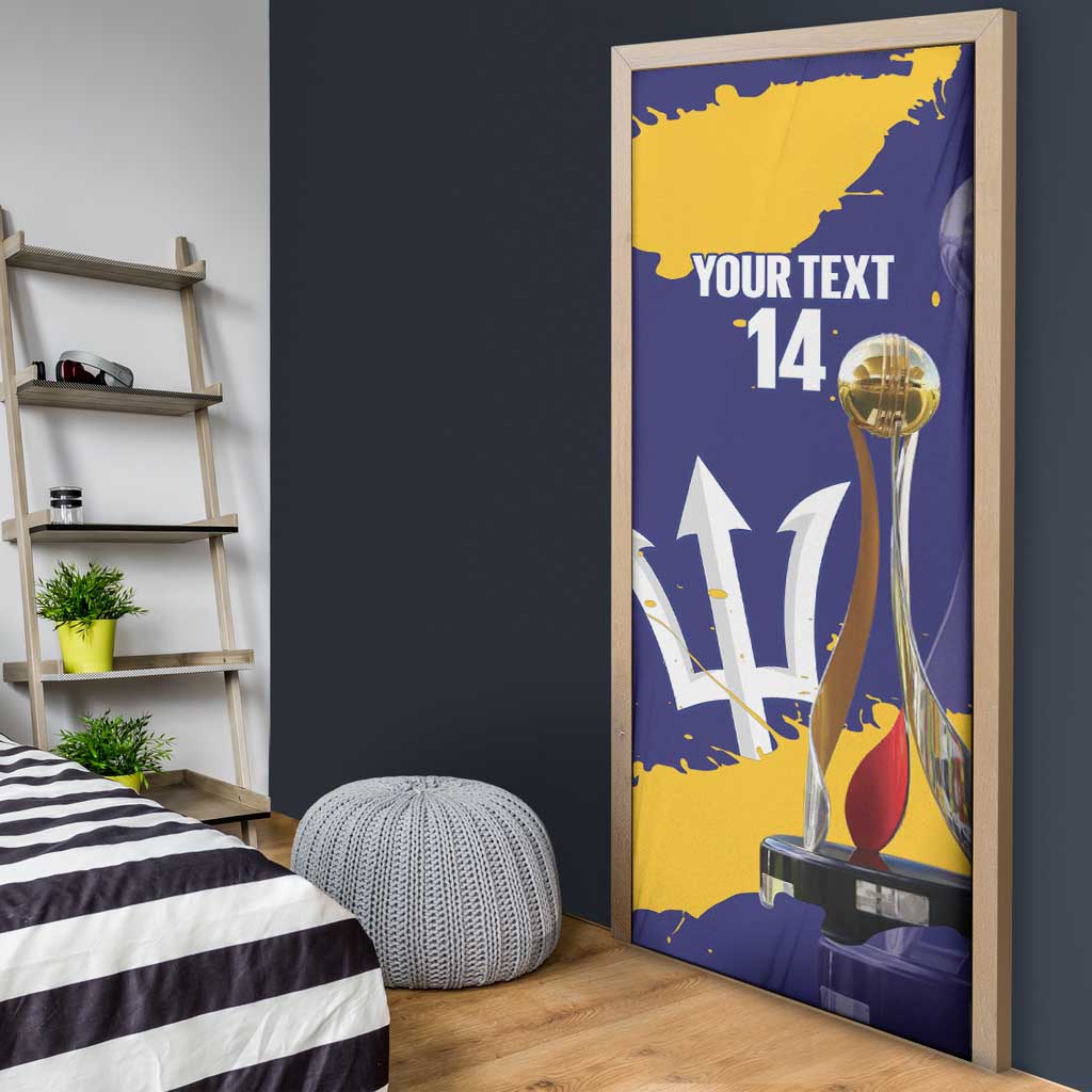 Barbados Royals Cricket Custom Door Cover 3rd Champions Trophy Proud - Blue - Wonder Print Shop
