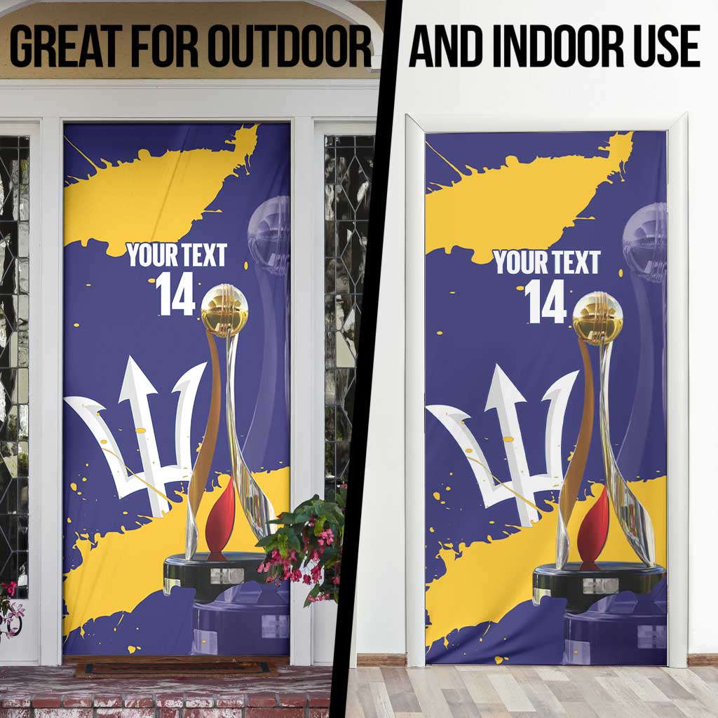 Barbados Royals Cricket Custom Door Cover 3rd Champions Trophy Proud - Blue - Wonder Print Shop