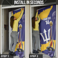 Barbados Royals Cricket Custom Door Cover 3rd Champions Trophy Proud - Blue - Wonder Print Shop