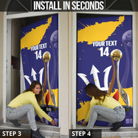 Barbados Royals Cricket Custom Door Cover 3rd Champions Trophy Proud - Blue - Wonder Print Shop