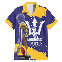 Barbados Royals Cricket Custom Family Matching Mermaid Dress and Hawaiian Shirt 3rd Champions Trophy Proud - Blue - Wonder Print Shop