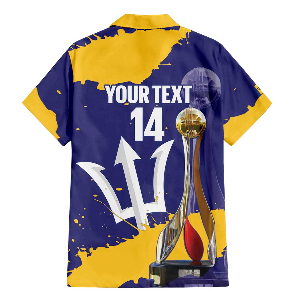 Barbados Royals Cricket Custom Family Matching Mermaid Dress and Hawaiian Shirt 3rd Champions Trophy Proud - Blue - Wonder Print Shop