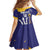 Barbados Royals Cricket Custom Family Matching Off Shoulder Maxi Dress and Hawaiian Shirt 3rd Champions Trophy Proud - Blue - Wonder Print Shop