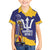 Barbados Royals Cricket Custom Family Matching Off Shoulder Short Dress and Hawaiian Shirt 3rd Champions Trophy Proud - Blue - Wonder Print Shop