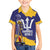 Barbados Royals Cricket Custom Family Matching Short Sleeve Bodycon Dress and Hawaiian Shirt 3rd Champions Trophy Proud - Blue - Wonder Print Shop
