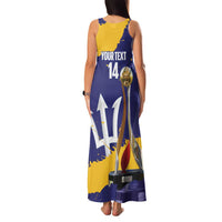 Barbados Royals Cricket Custom Family Matching Tank Maxi Dress and Hawaiian Shirt 3rd Champions Trophy Proud - Blue - Wonder Print Shop