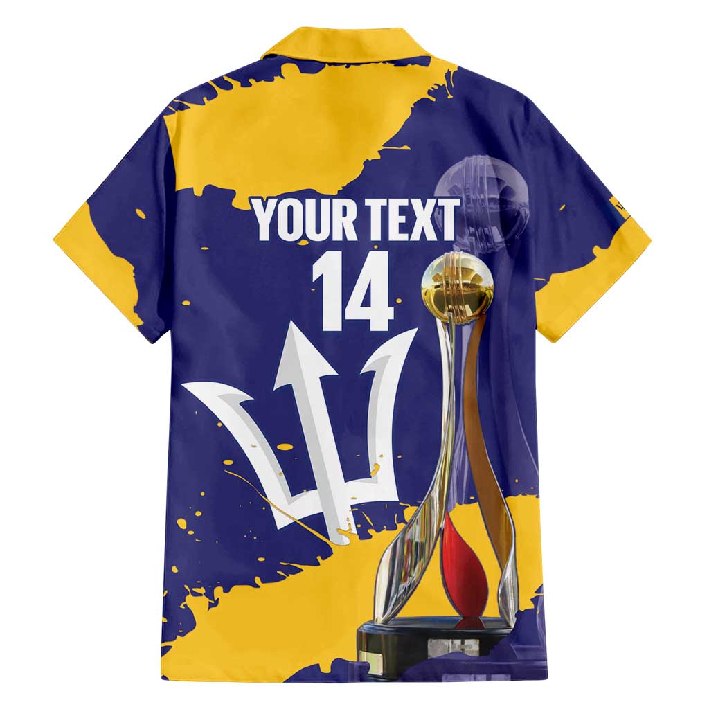 Barbados Royals Cricket Custom Hawaiian Shirt 3rd Champions Trophy Proud - Blue - Wonder Print Shop