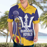 Barbados Royals Cricket Custom Hawaiian Shirt 3rd Champions Trophy Proud - Blue - Wonder Print Shop