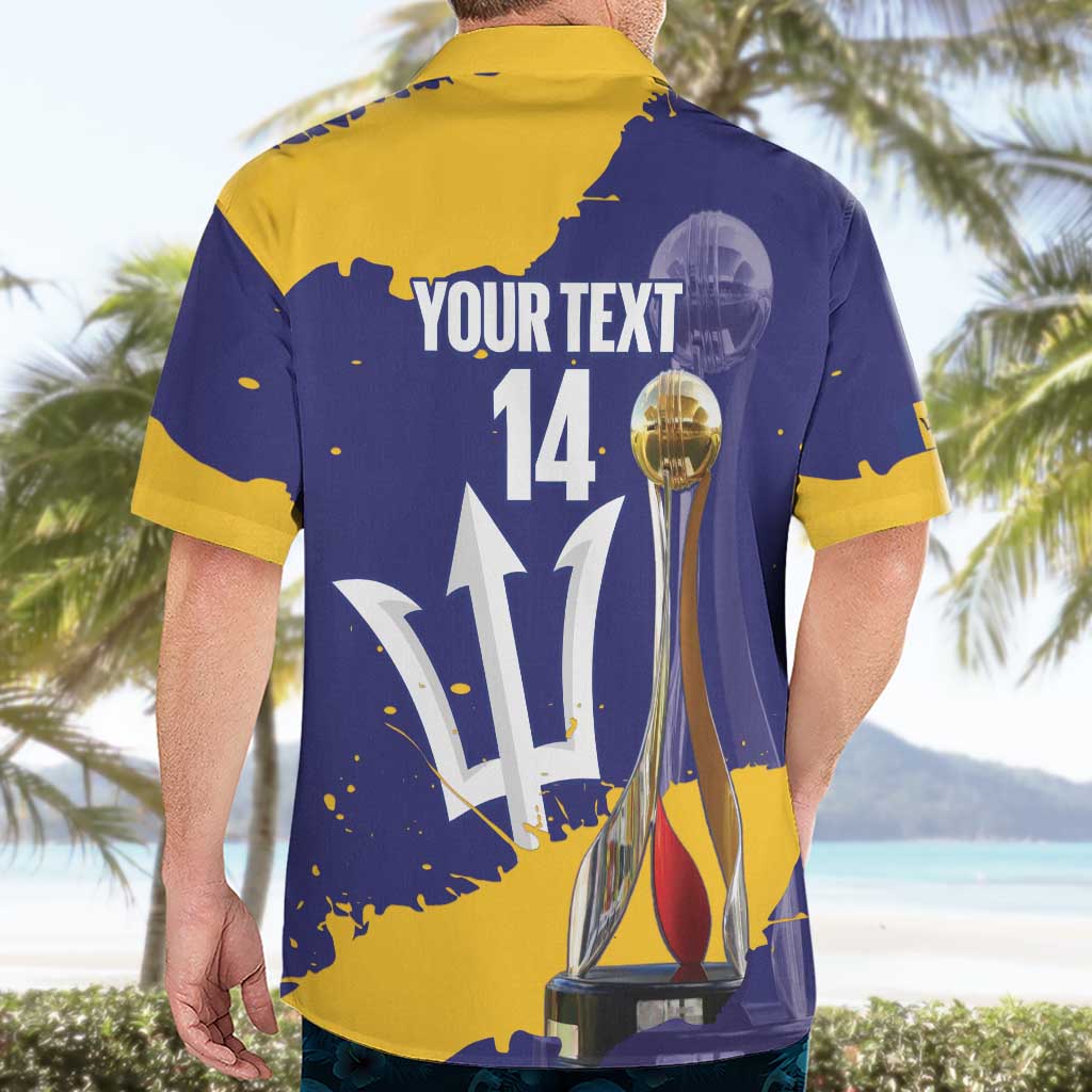Barbados Royals Cricket Custom Hawaiian Shirt 3rd Champions Trophy Proud - Blue - Wonder Print Shop