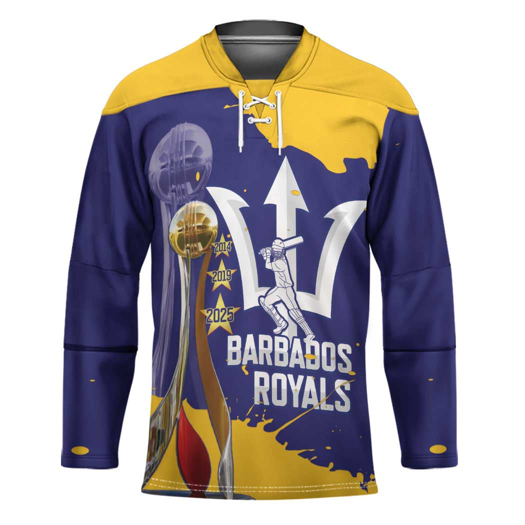 Barbados Royals Cricket Custom Hockey Jersey 3rd Champions Trophy Proud - Blue - Wonder Print Shop