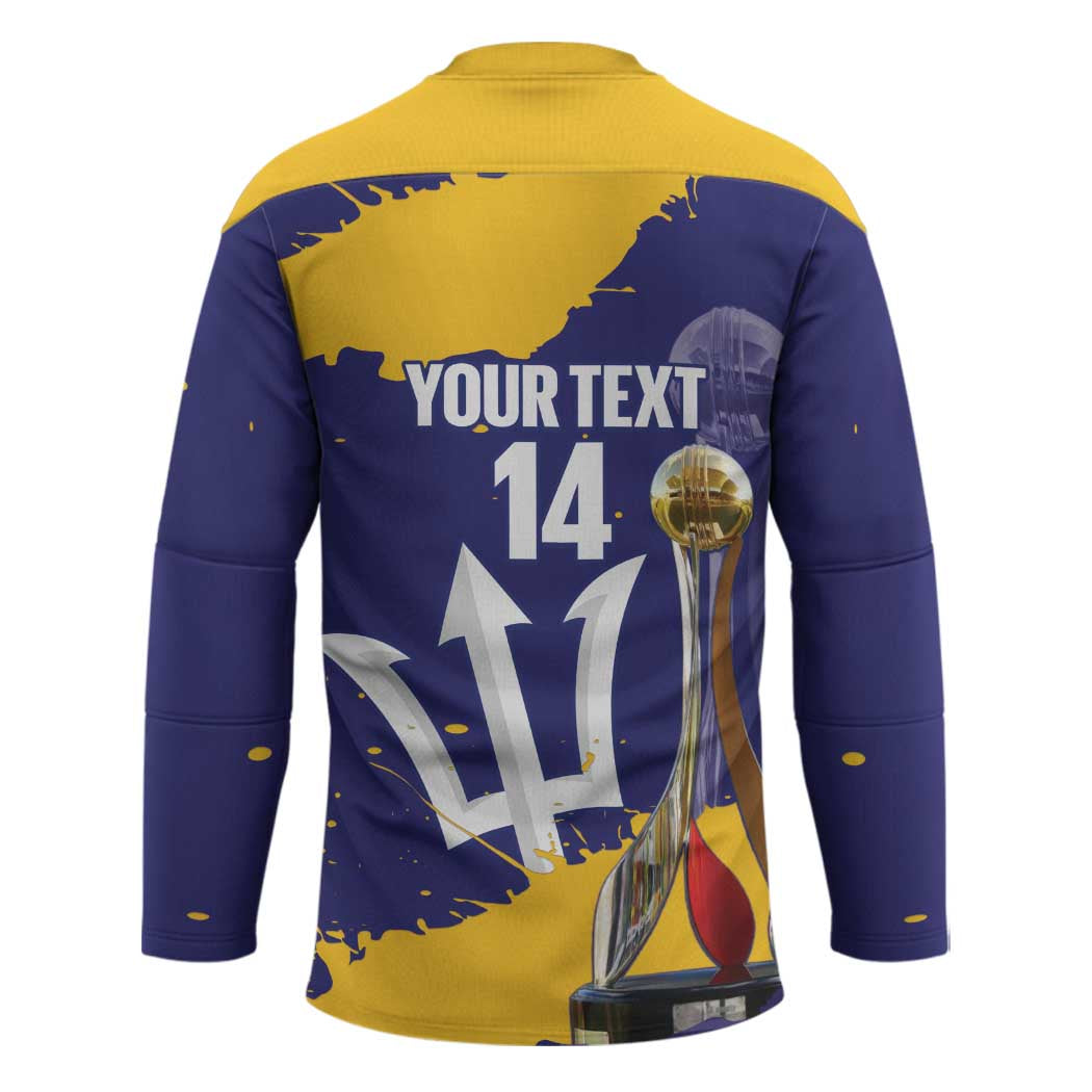 Barbados Royals Cricket Custom Hockey Jersey 3rd Champions Trophy Proud - Blue - Wonder Print Shop