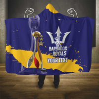 Barbados Royals Cricket Custom Hooded Blanket 3rd Champions Trophy Proud - Blue - Wonder Print Shop