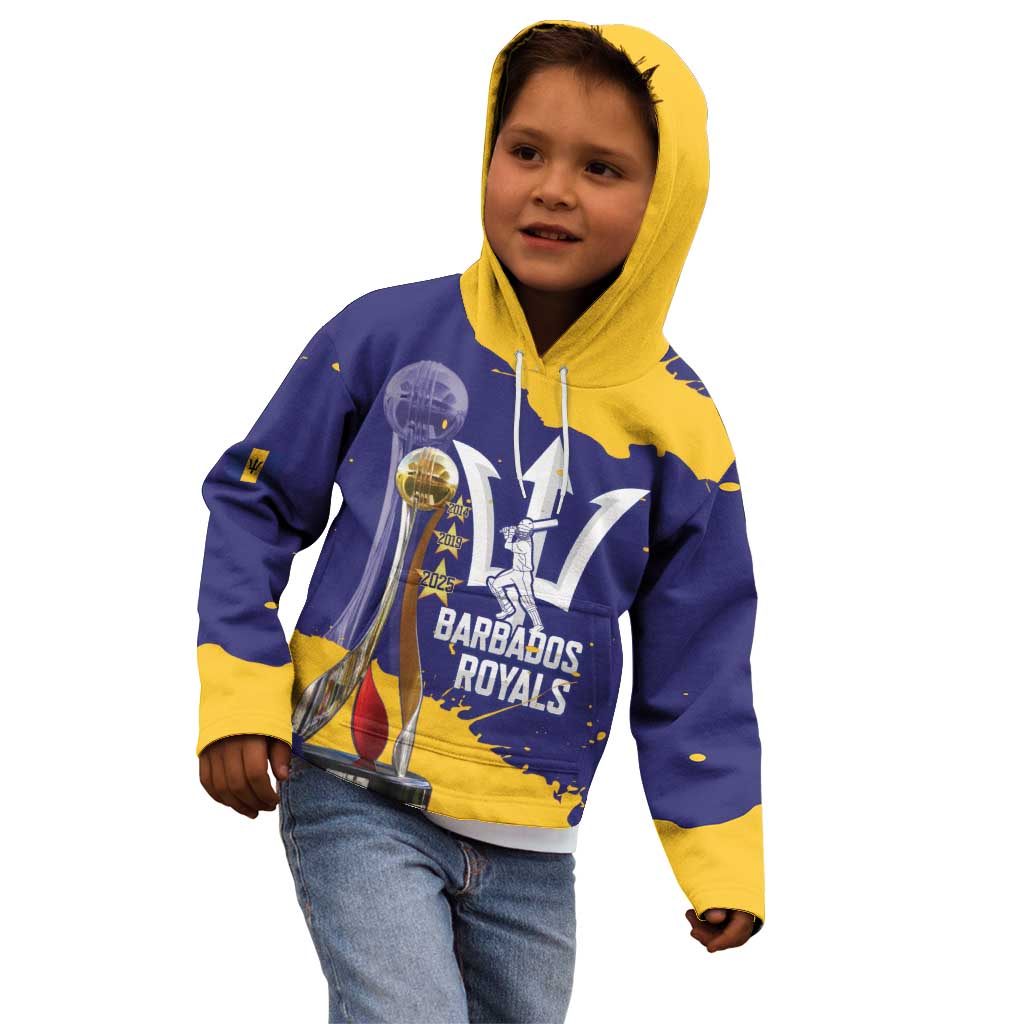 Barbados Royals Cricket Custom Kid Hoodie 3rd Champions Trophy Proud - Blue - Wonder Print Shop