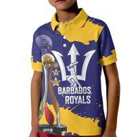 Barbados Royals Cricket Custom Kid Polo Shirt 3rd Champions Trophy Proud - Blue - Wonder Print Shop