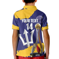 Barbados Royals Cricket Custom Kid Polo Shirt 3rd Champions Trophy Proud - Blue - Wonder Print Shop