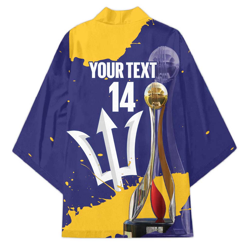Barbados Royals Cricket Custom Kimono 3rd Champions Trophy Proud - Blue - Wonder Print Shop