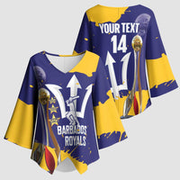 Barbados Royals Cricket Custom Kimono Sleeve Blouse 3rd Champions Trophy Proud - Blue - Wonder Print Shop