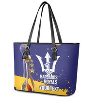 Barbados Royals Cricket Custom Leather Tote Bag 3rd Champions Trophy Proud - Blue - Wonder Print Shop