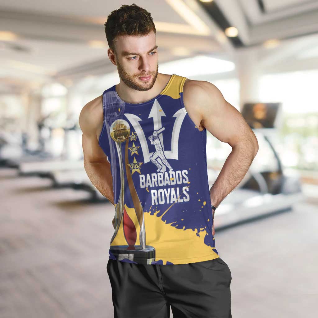 Barbados Royals Cricket Custom Men Tank Top 3rd Champions Trophy Proud - Blue - Wonder Print Shop
