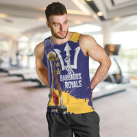 Barbados Royals Cricket Custom Men Tank Top 3rd Champions Trophy Proud - Blue - Wonder Print Shop
