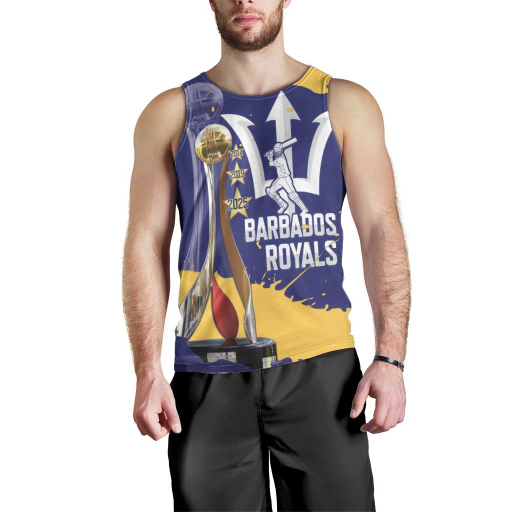 Barbados Royals Cricket Custom Men Tank Top 3rd Champions Trophy Proud - Blue - Wonder Print Shop