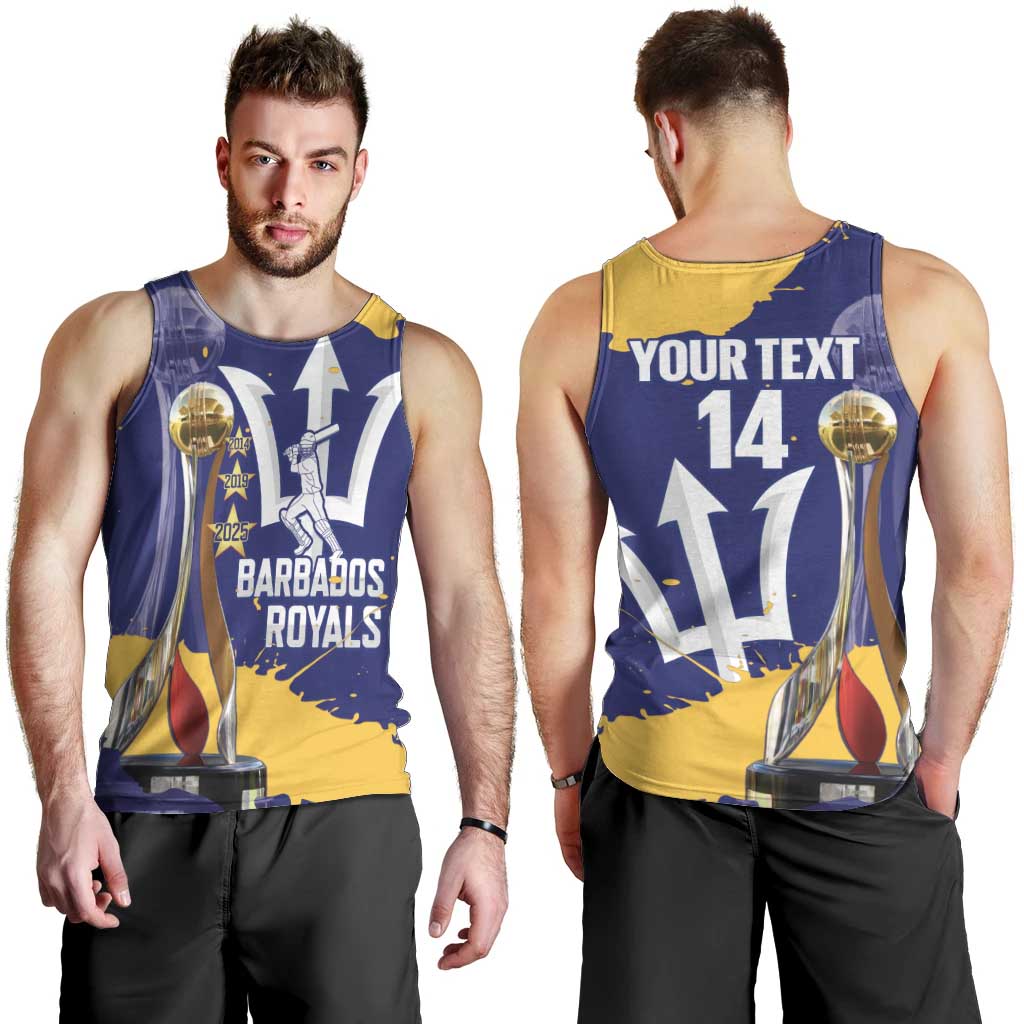 Barbados Royals Cricket Custom Men Tank Top 3rd Champions Trophy Proud - Blue - Wonder Print Shop