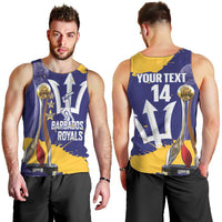 Barbados Royals Cricket Custom Men Tank Top 3rd Champions Trophy Proud - Blue - Wonder Print Shop