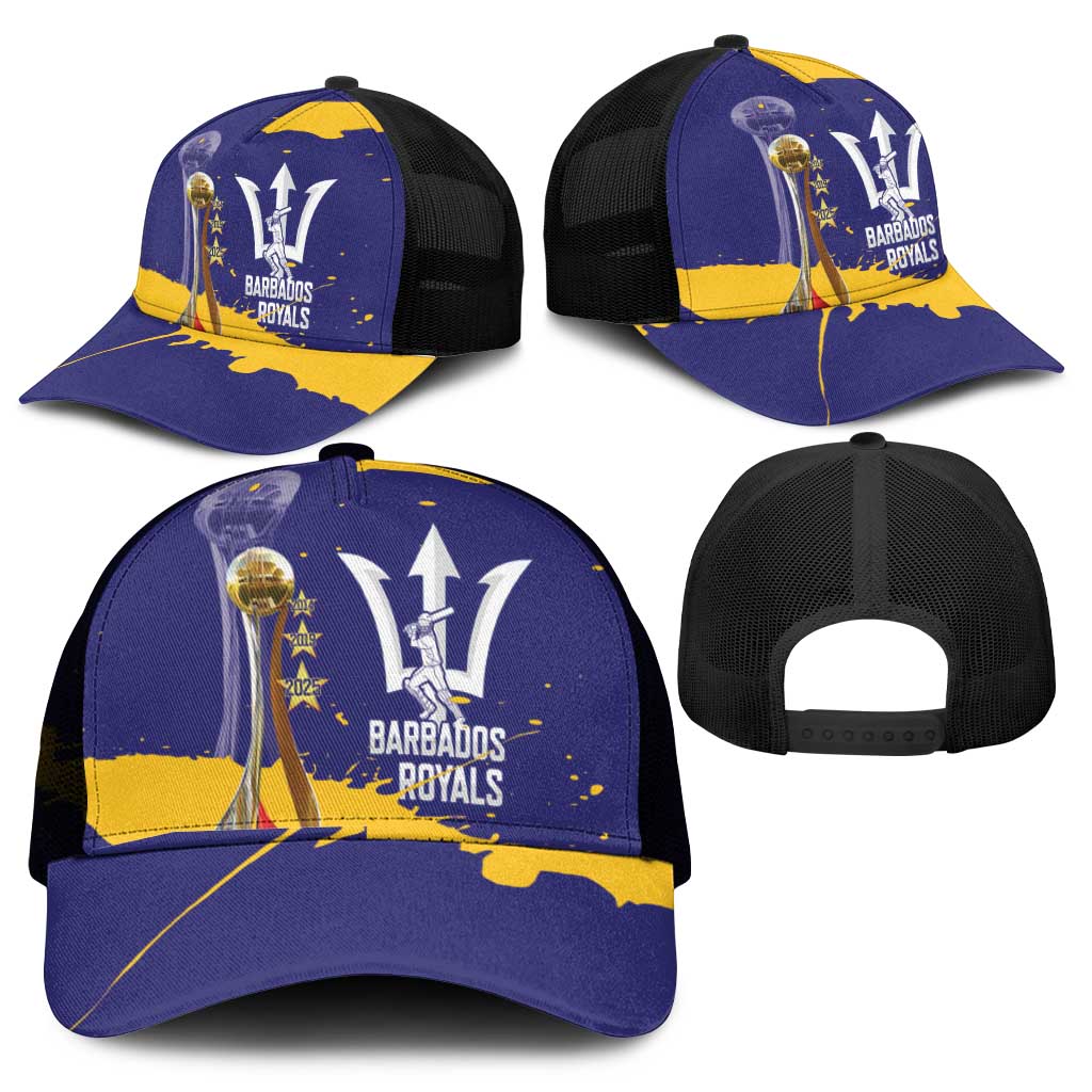 Barbados Royals Cricket Mesh Trucker Cap 3rd Champions Trophy Proud - Blue - Wonder Print Shop