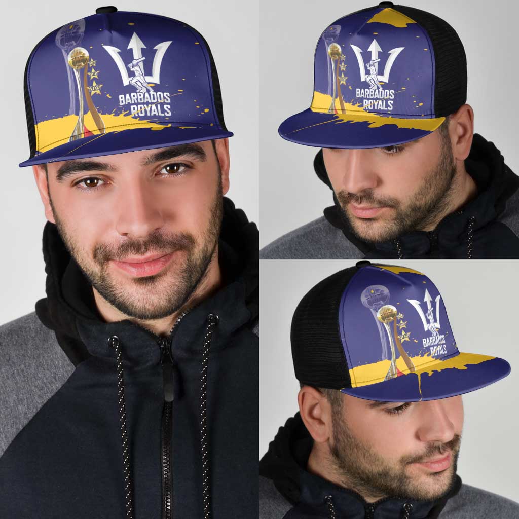 Barbados Royals Cricket Mesh Trucker Cap 3rd Champions Trophy Proud - Blue - Wonder Print Shop