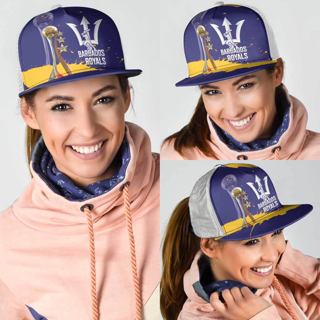 Barbados Royals Cricket Mesh Trucker Cap 3rd Champions Trophy Proud - Blue - Wonder Print Shop