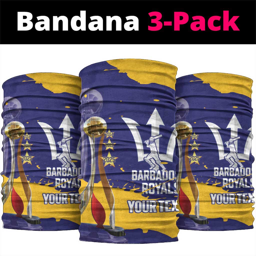 Barbados Royals Cricket Custom Neck Gaiter 3rd Champions Trophy Proud - Blue LT14