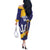 Barbados Royals Cricket Custom Off The Shoulder Long Sleeve Dress 3rd Champions Trophy Proud - Blue - Wonder Print Shop