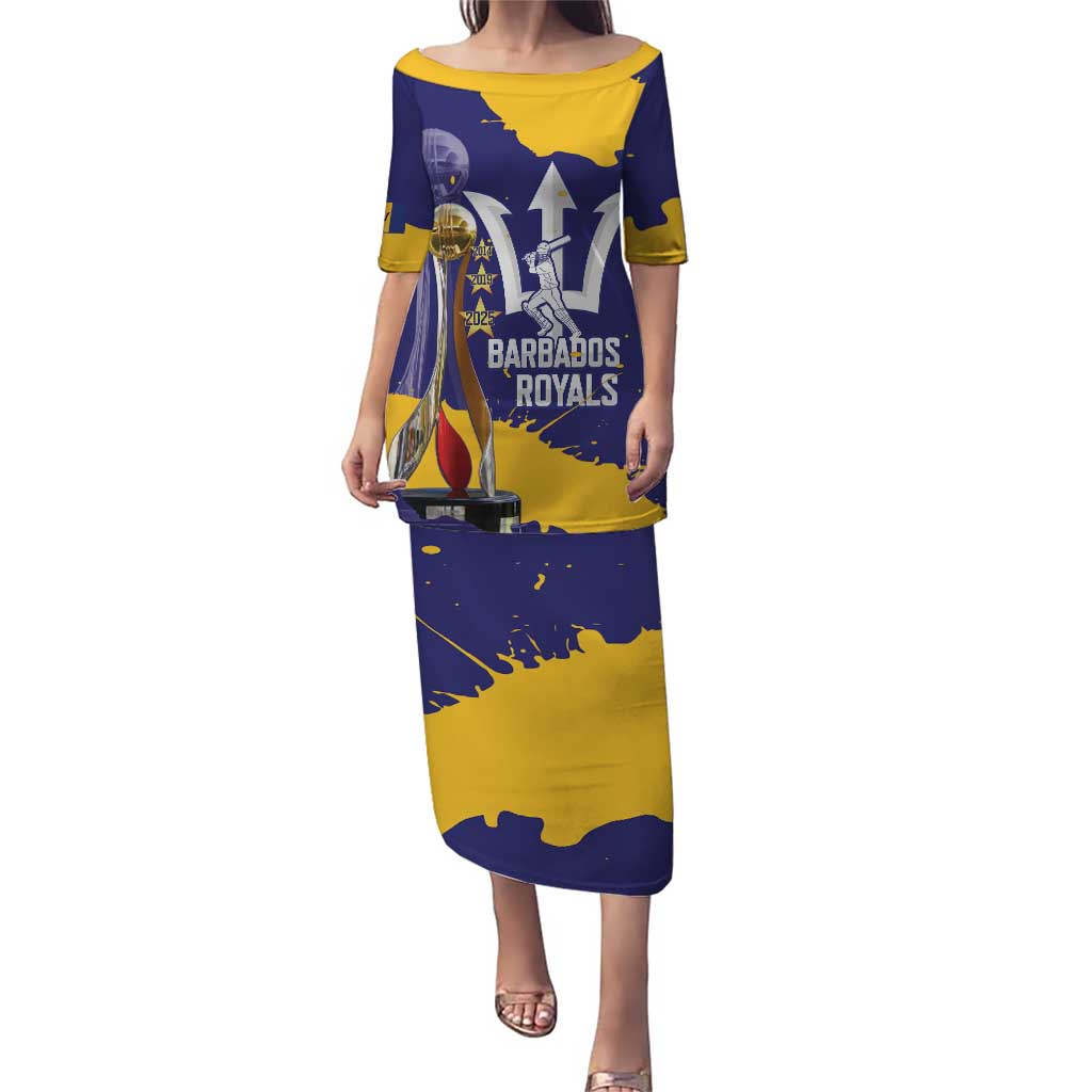 Barbados Royals Cricket Custom Puletasi 3rd Champions Trophy Proud - Blue - Wonder Print Shop