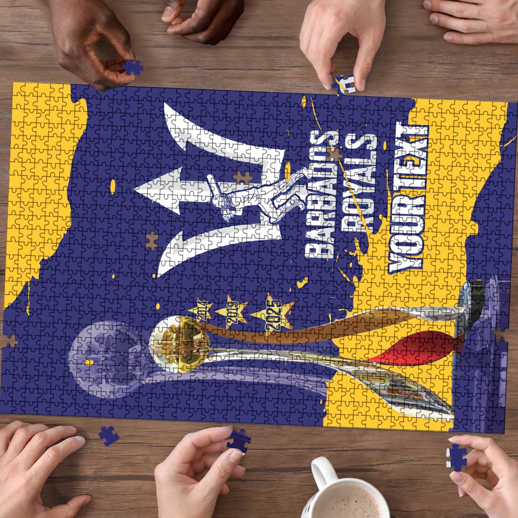 Barbados Royals Cricket Custom Puzzle 3rd Champions Trophy Proud - Blue - Wonder Print Shop