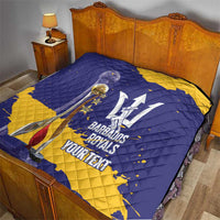 Barbados Royals Cricket Custom Quilt 3rd Champions Trophy Proud - Blue - Wonder Print Shop