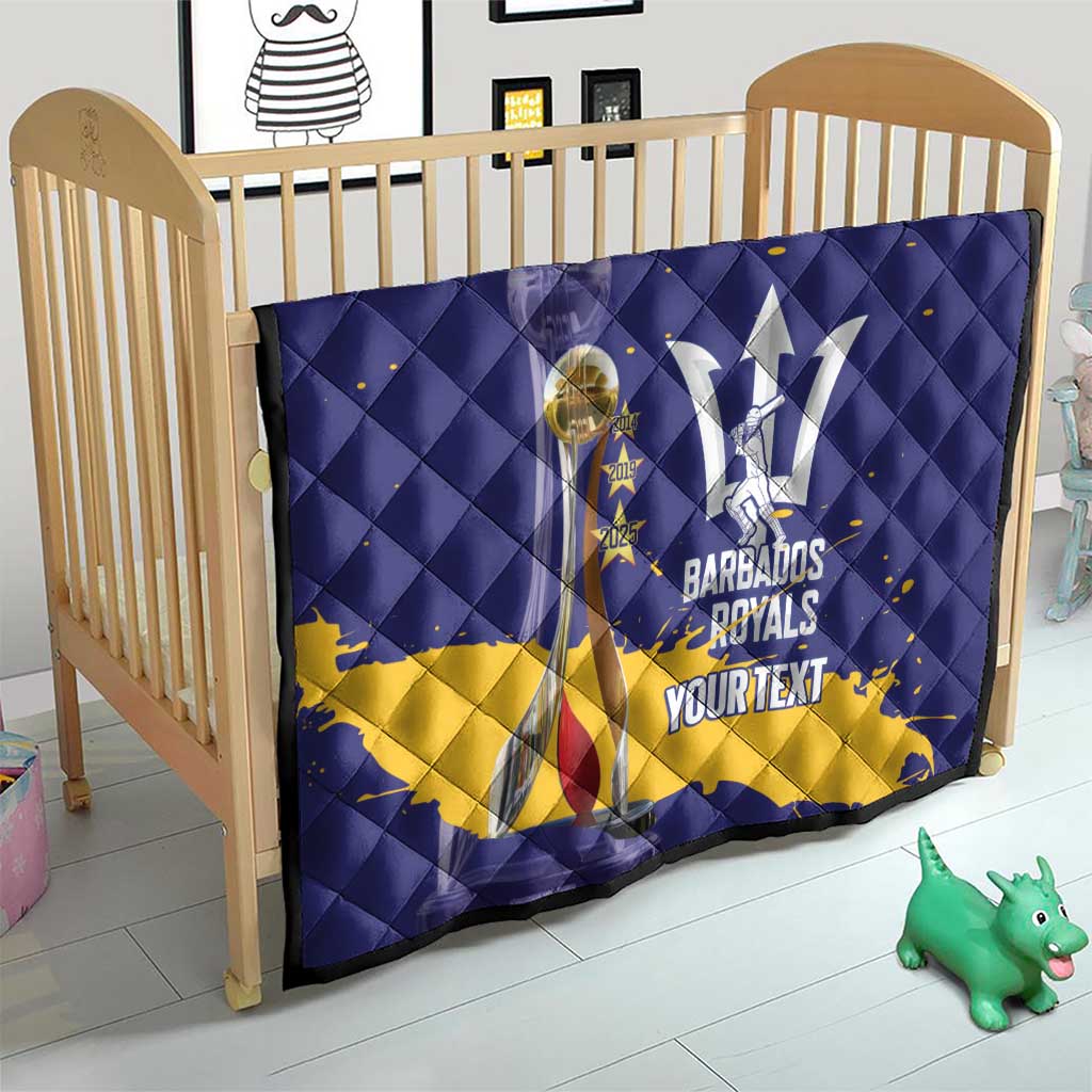 Barbados Royals Cricket Custom Quilt 3rd Champions Trophy Proud - Blue - Wonder Print Shop