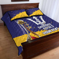 Barbados Royals Cricket Custom Quilt Bed Set 3rd Champions Trophy Proud - Blue - Wonder Print Shop