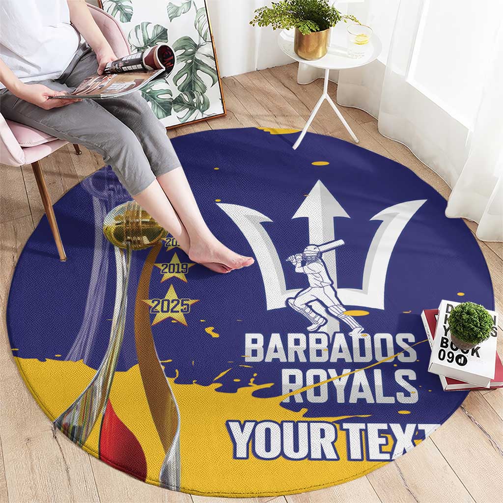 Barbados Royals Cricket Custom Round Carpet 3rd Champions Trophy Proud - Blue - Wonder Print Shop