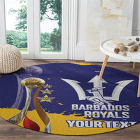 Barbados Royals Cricket Custom Round Carpet 3rd Champions Trophy Proud - Blue - Wonder Print Shop
