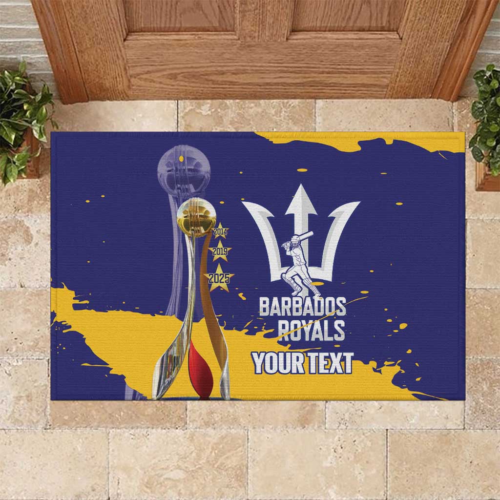 Barbados Royals Cricket Custom Rubber Doormat 3rd Champions Trophy Proud - Blue - Wonder Print Shop