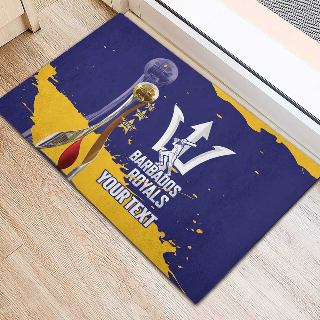 Barbados Royals Cricket Custom Rubber Doormat 3rd Champions Trophy Proud - Blue - Wonder Print Shop
