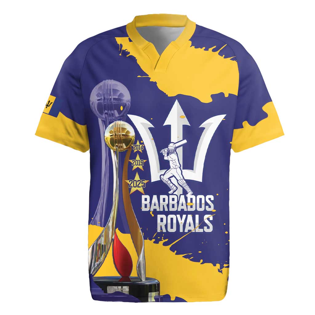 Barbados Royals Cricket Custom Rugby Jersey 3rd Champions Trophy Proud - Blue - Wonder Print Shop